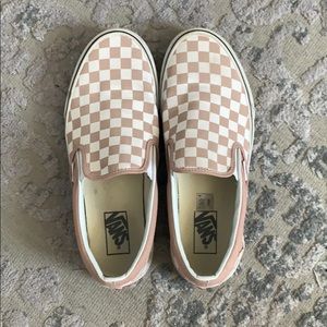 Pink and White Checkered Vans
